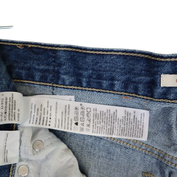 Levis Womens Low Pro Straight Jeans Size 31 Breathe Out Medium Wash Blue Denim - Picture 5 of 12